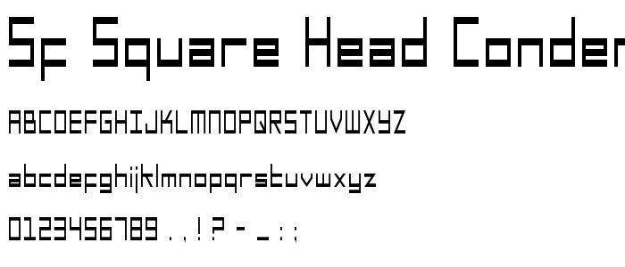 SF Square Head Condensed font